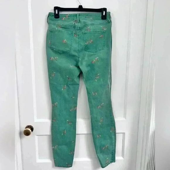 NYDJ AMI WOMENS MID-RISE FLORAL SKINNY JEANS LIKE NEW - Picture 3 of 6